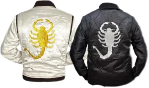 SpazeUp Reversible Scorpio Driv Jacket Men - Scorpio Logo Driv Satin Bomber Jacket Men