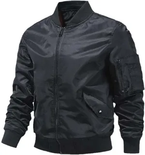 Spring Men's Jacket Outwear Cotton Padded Pilot Army Coat Varsity Windrunner