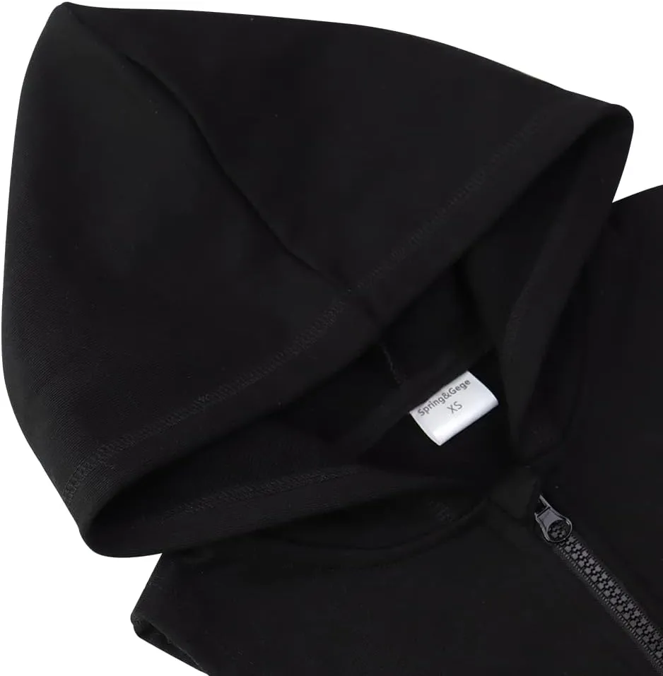 Spring&Gege Boys Full Zip Sleeveless Hooded Vest Basic Zipper Tank Tops Sweatshirt with Pockets