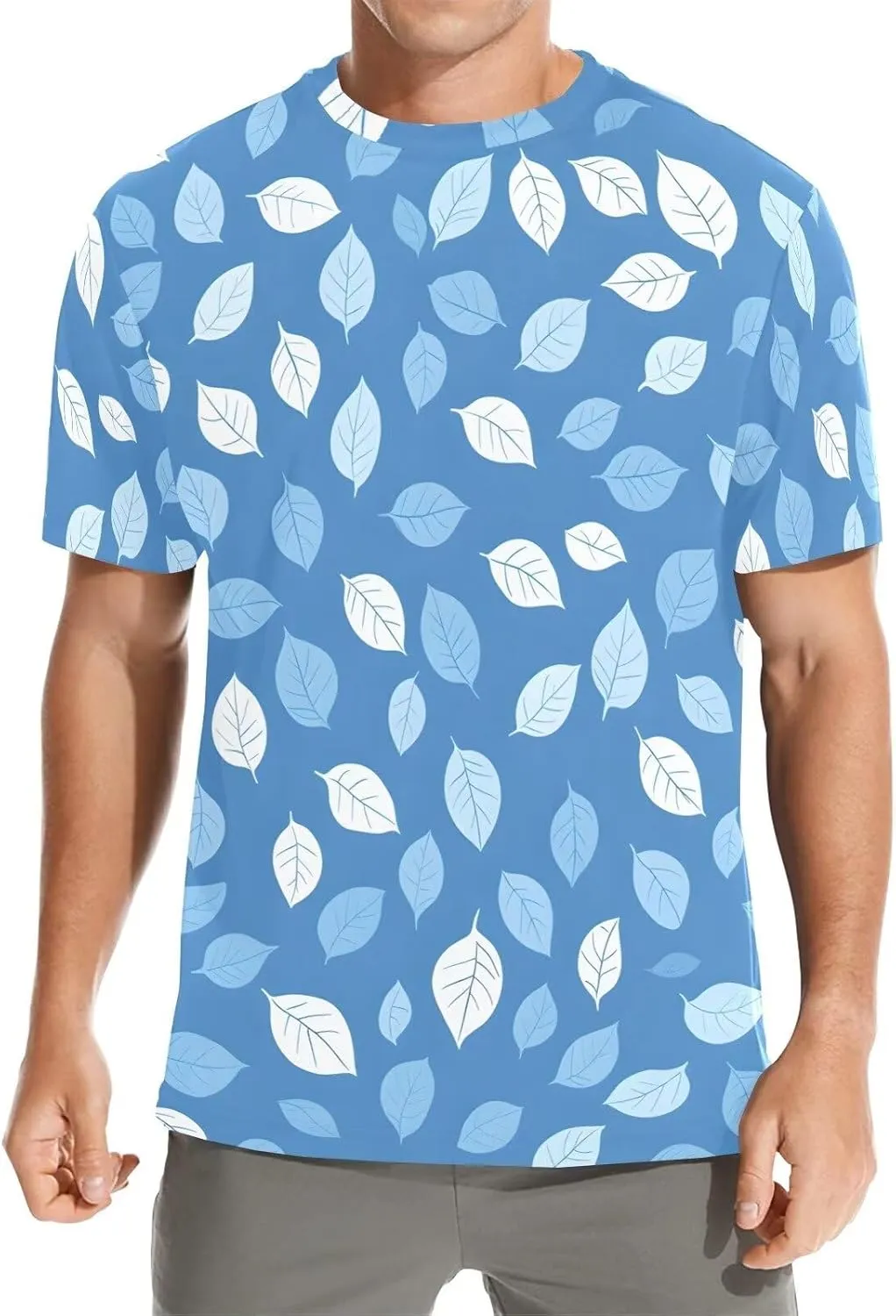 Summer T-Shirts for Men Crew Neck Short Sleeve Casual Soft Tee Shirt for Sports Basketball Athletic Size S-3XL