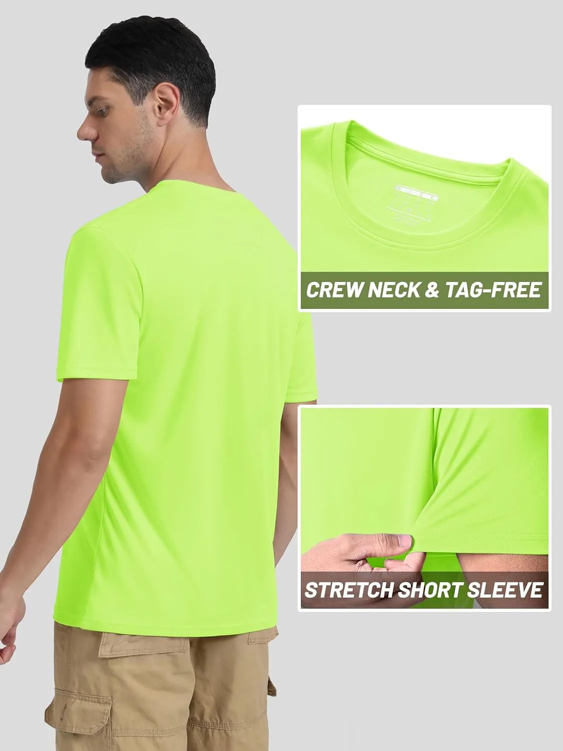 TACVASEN Swim Shirts for Men Rash Guard SPF Short Sleeve Sun T-Shirt UPF 50 Quick Dry Lightweight Fishing Water Shirt