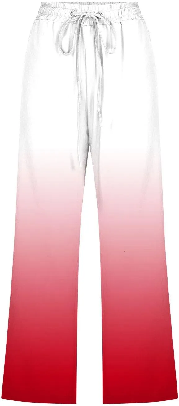 TARIENDY Capri Pants for Women Summer Casual Drawstring Elastic Waist Capris High Waisted Cropped Trouser with Pockets