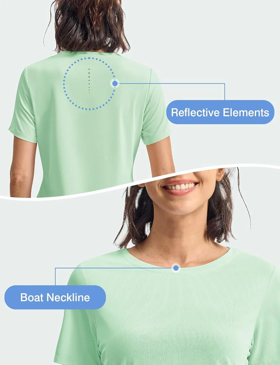 TBMPOY Women's Short Sleeve Workout Tops T-Shirts Breathable Quick Dry UPF 30  Athletic Exercise Tee Shirts with Side Slits