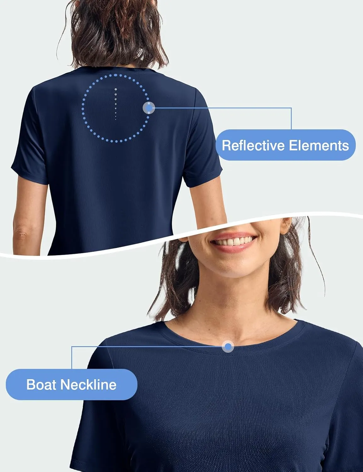 TBMPOY Women's Short Sleeve Workout Tops T-Shirts Breathable Quick Dry UPF 30  Athletic Exercise Tee Shirts with Side Slits