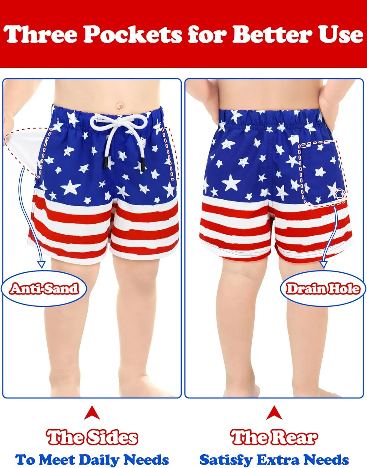 Toddler Swim Trunks Quick Dry Toddler Bathing Suits for Boys Swim Shorts Baby Swimsuit Boys Board Shorts Kids Swimwear
