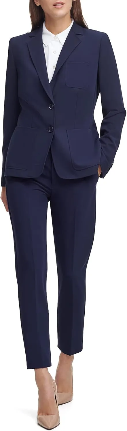 Tommy Hilfiger Womens Notched Blazer Jacket