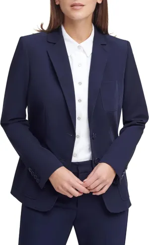 Tommy Hilfiger Womens Notched Blazer Jacket