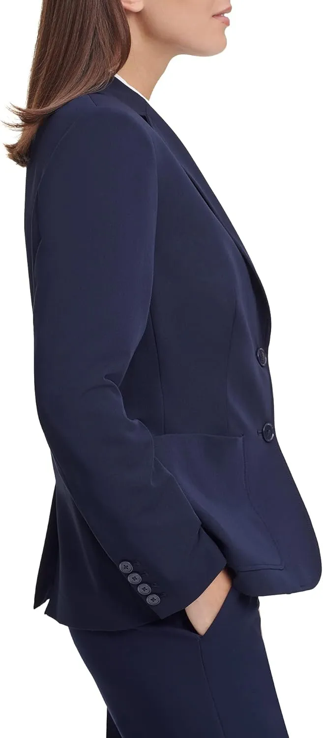 Tommy Hilfiger Womens Notched Blazer Jacket