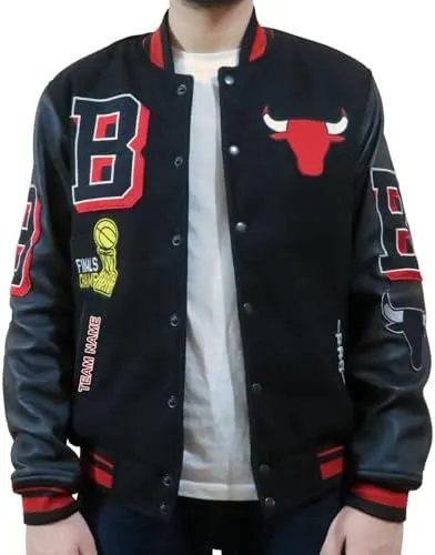 Trifoliate Custom Basketball Chicago Varsity Jackets - ChiTown Black Sports Print Your Name Wool Letterman Jacket For Men