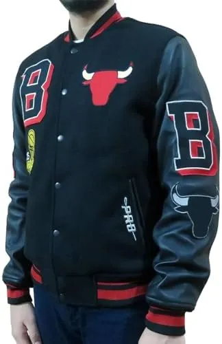 Trifoliate Custom Basketball Chicago Varsity Jackets - ChiTown Black Sports Print Your Name Wool Letterman Jacket For Men