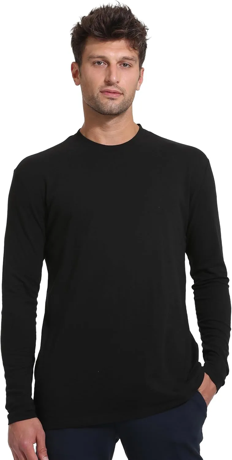 True Classic Mens Long Sleeve Tee Shirts - Classic Henley & Crew Neck Long Sleeve T Shirt - Regular and Tall Thermal Shirts