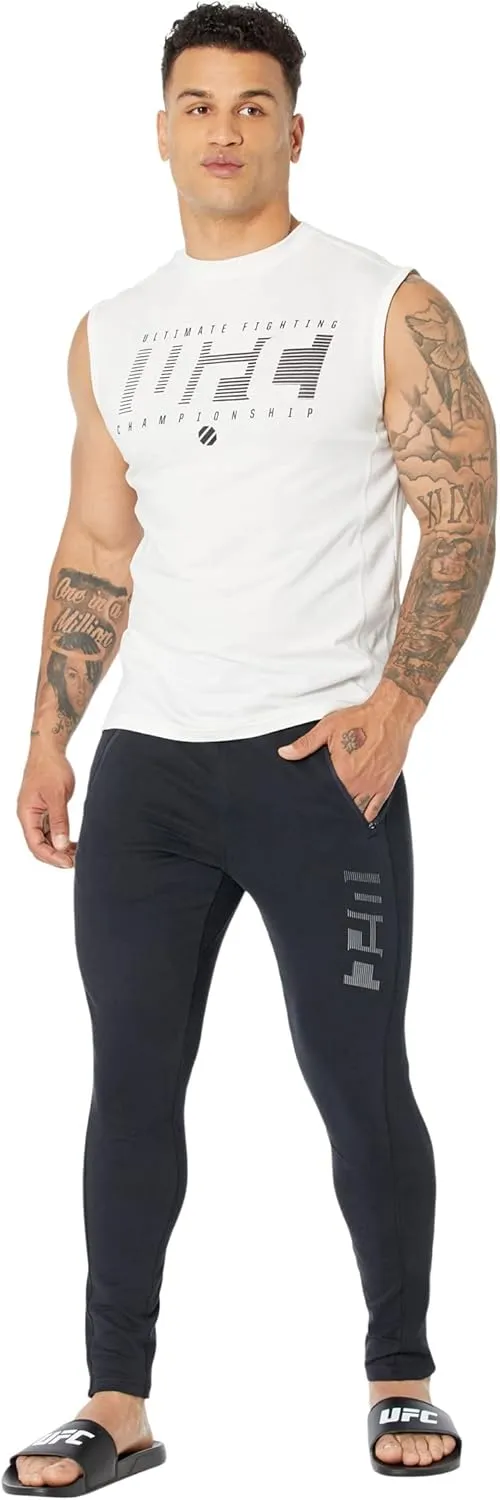 UFC Ultimate Fighting Sleeveless Crew Neck Tank Top for Men  58% Cotton  37% Modal  Regular Fit