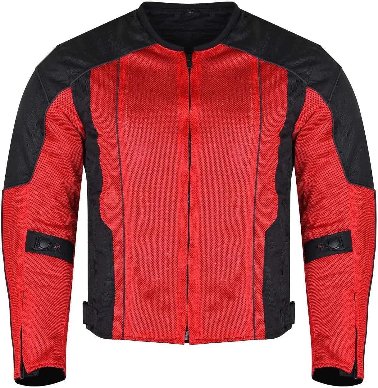 Vance Leather Mens All-Season Reflective Mesh & Textile Motorcycle Jacket w/CE Armor & Removable Liner