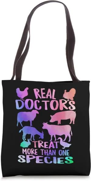 Veterinarian Real Doctor Treat More Than One Specie Vet Grad Tote Bag