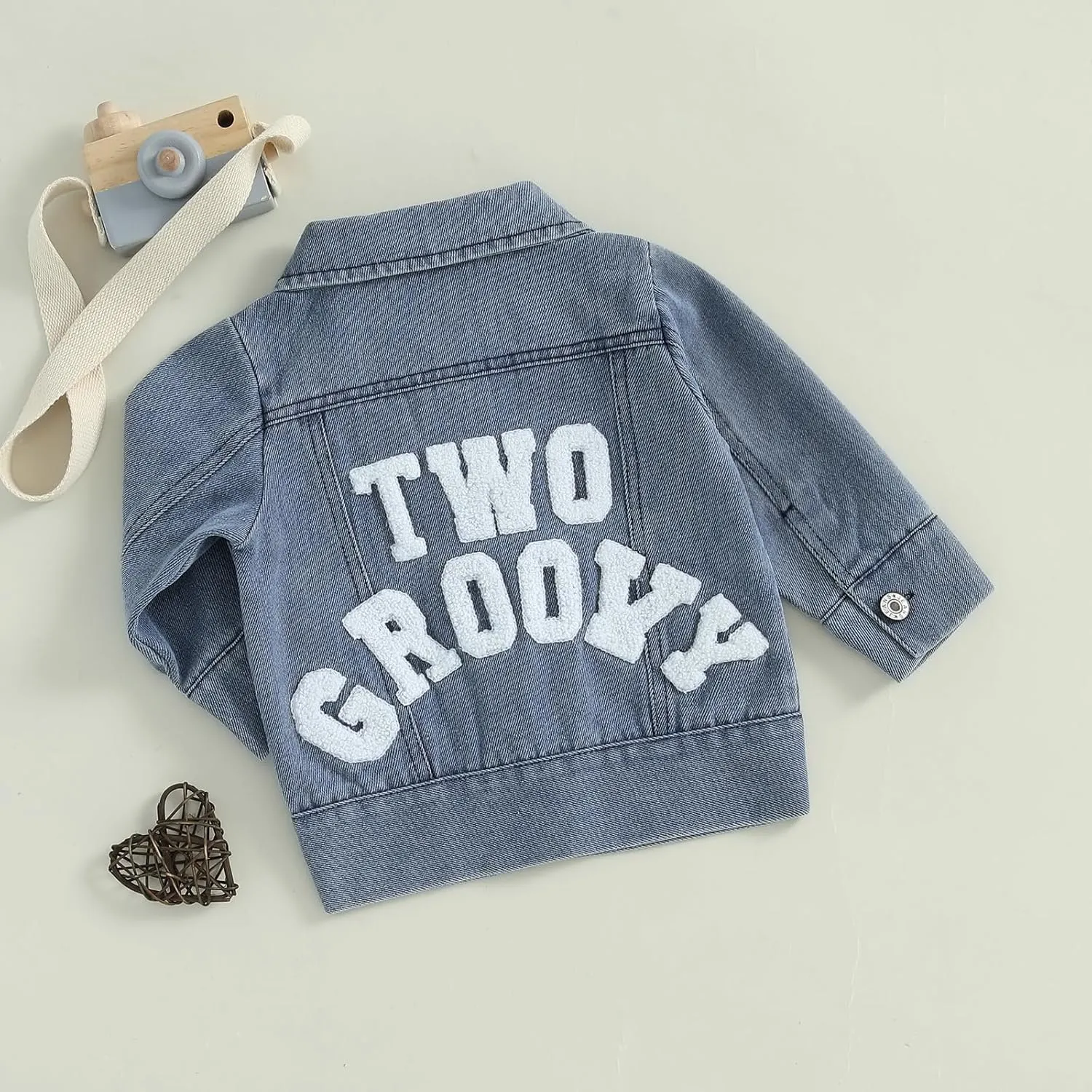 VISGOGO First Birthday Outfit Girl - 1st/2nd Birthday Denim Jacket & Cardigan