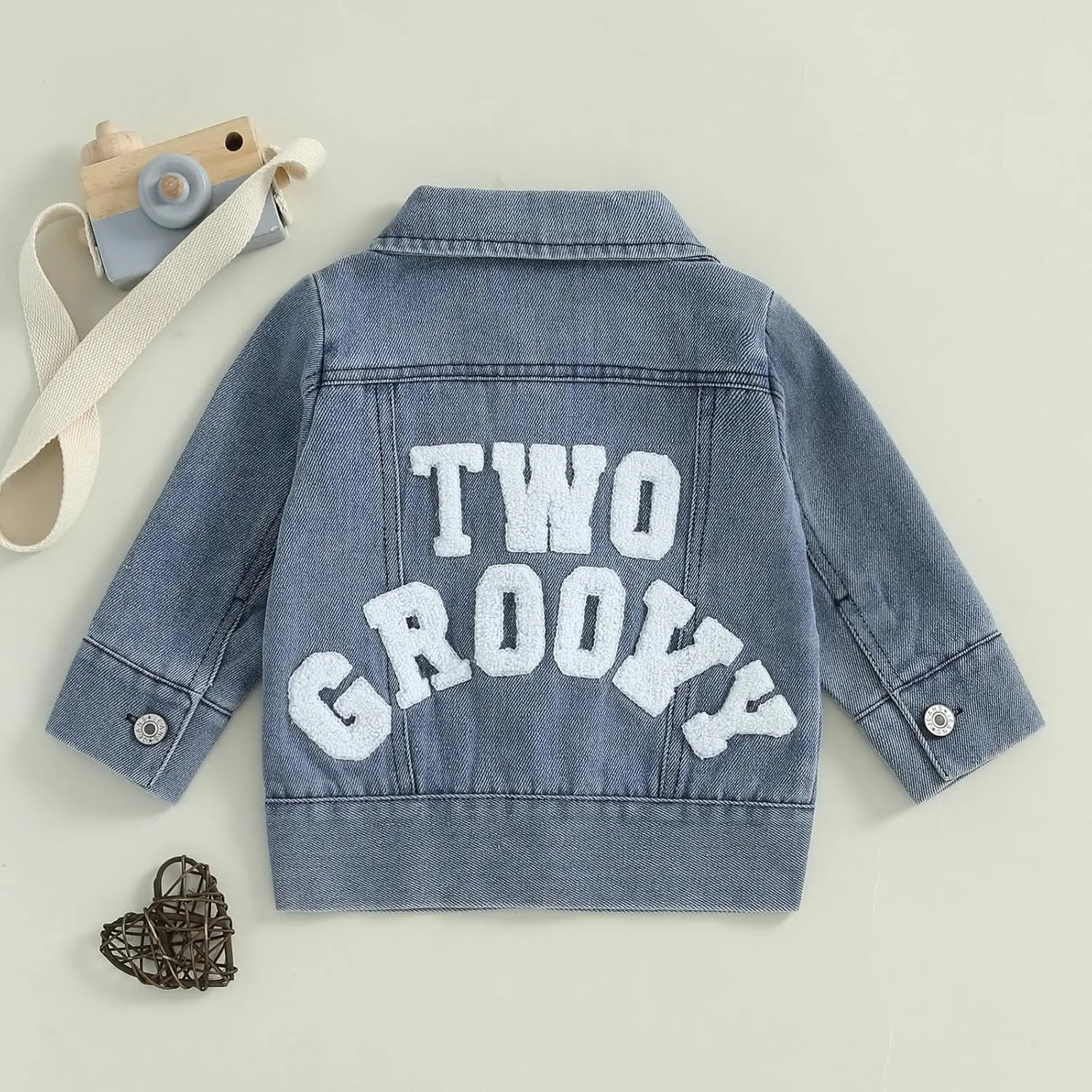 VISGOGO First Birthday Outfit Girl - 1st/2nd Birthday Denim Jacket & Cardigan