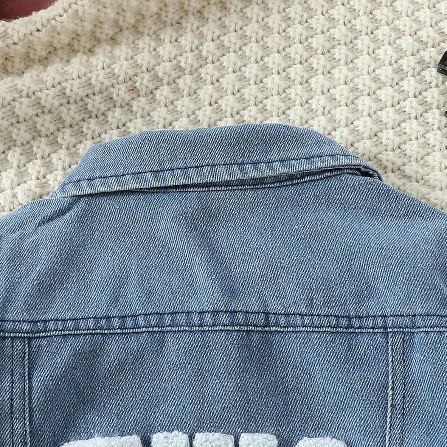 VISGOGO First Birthday Outfit Girl - 1st/2nd Birthday Denim Jacket & Cardigan