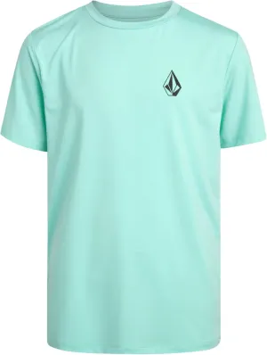 Volcom Boys Swim Shirt - Short Sleeve Rash Guard for Boys UPF 50  Quick Dry Kids Swimwear Sun Protection Shirt for Summer