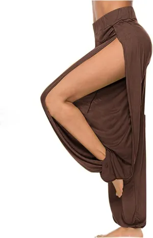 Wide Leg Pants for Women 2023 Summer Fashion High Waist Long Slit Flowy Flare Yoga Pant Plus Size Trousers