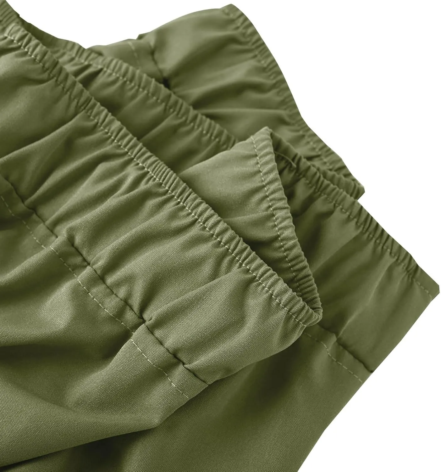 Wide Leg Pants Women Casual Pleated Cotton Linen Trousers Elastic High Waisted Fashion Y2K Long Pant with Pockets