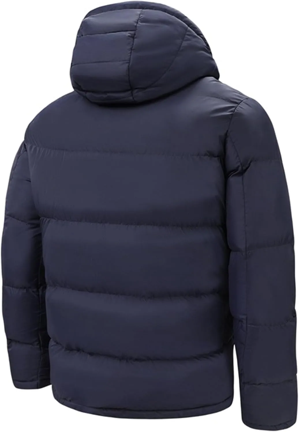 Winter Cotton-Padded Jacket for Men Trend Hooded Drawstring Thicken Windproof Warm Coat Quilted Puffer Jackets