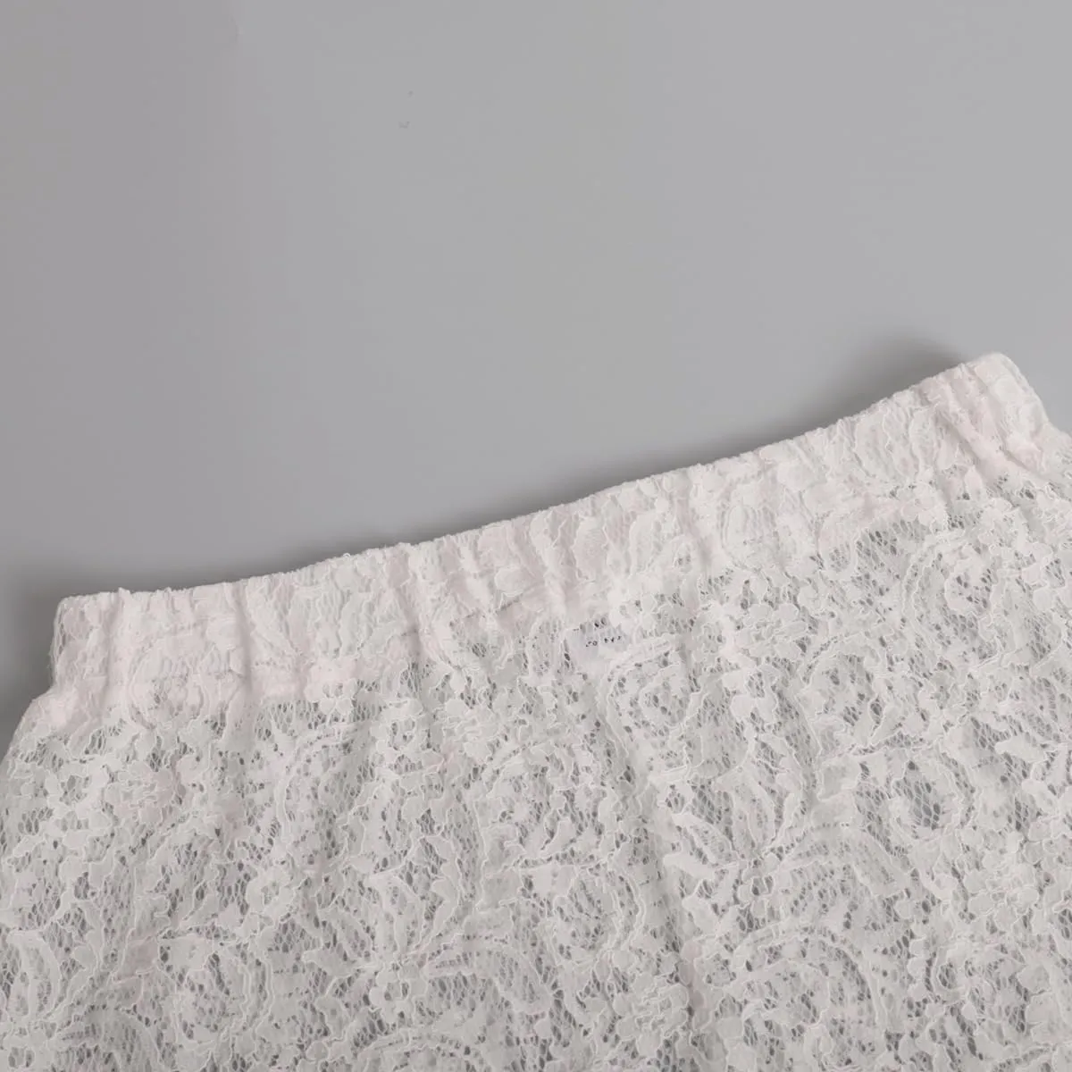 Women Sexy Sheer Lace White Flare Skirts Summer Floral Embroidered High Waist Long Maxi Beach Skirt