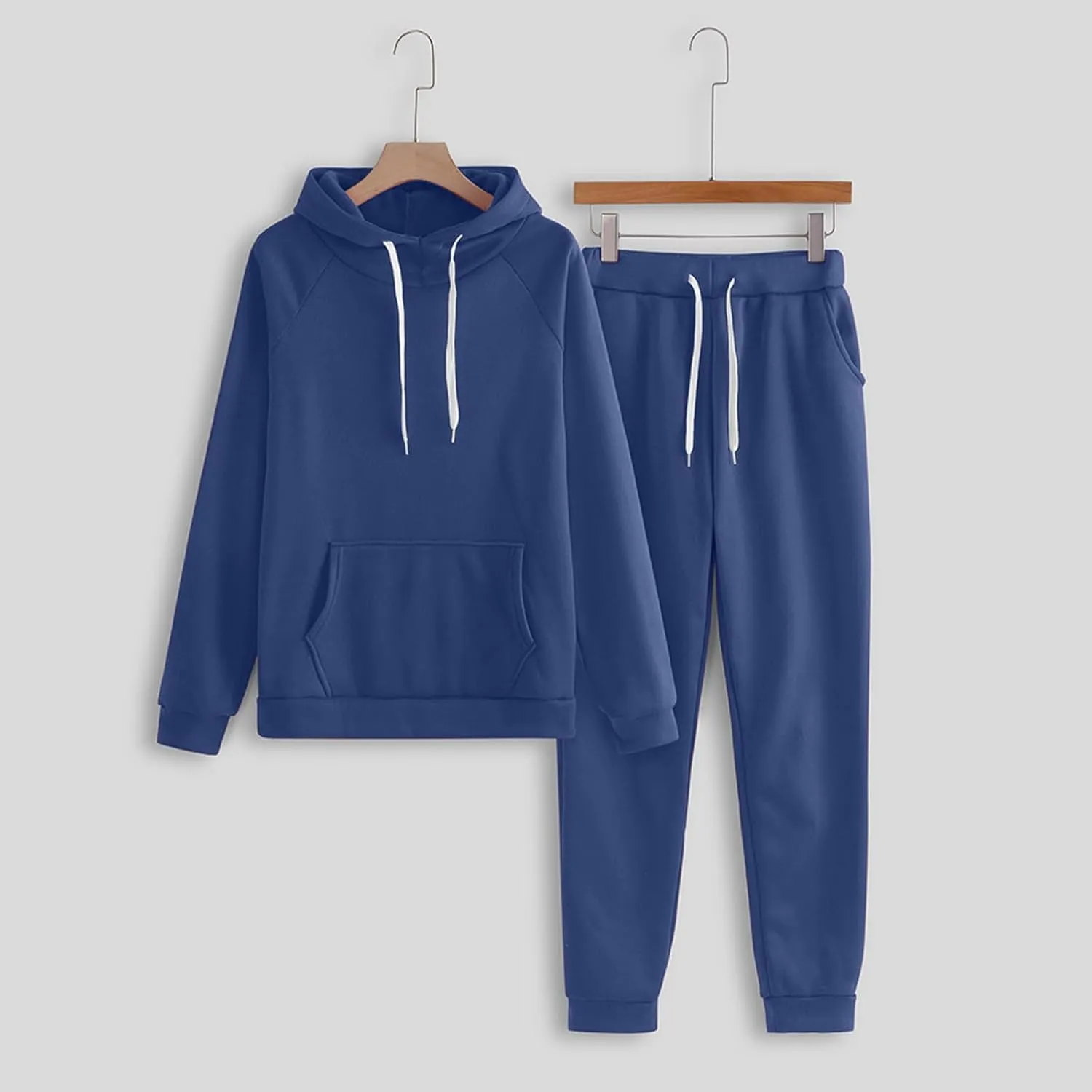 Women's 2 Piece Lounge Sets Long Sleeve Crewneck Fall Trendy Loungewear Hoodie Sweatshirt Long Pants Tracksuit