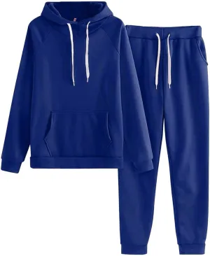 Womens 2 Piece Outfits Long Sleeve V Neck Baggy Plus Pullover and Wide Leg Pants Lounge Sweatsuits
