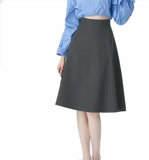 Women's A-Line Skirts High Waist Office Midi Skirt Ruffles Casual Skirt