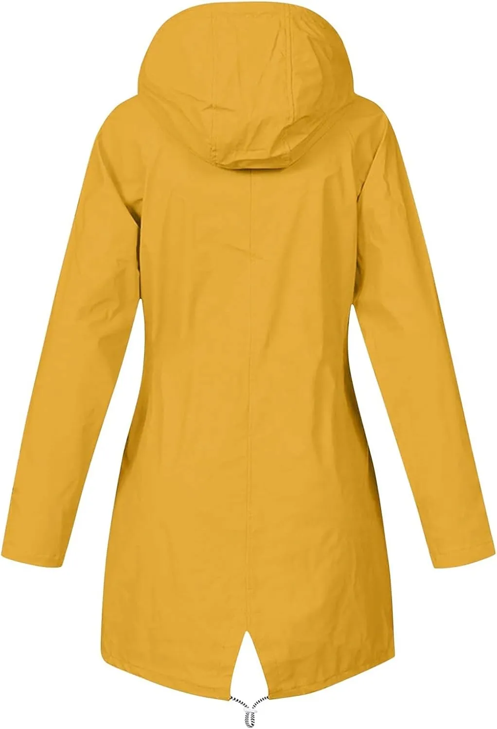 Women's Raincoat Windbreaker Zipper Hoodies Rain Jacket Waterproof Lightweight Outdoor Rain Coat Hooded Trench Coats