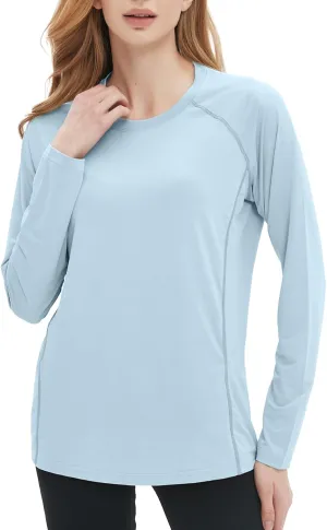 Women's Rash Guard Long Sleeve Shirt UPF 50  Sun UV Protection Quick Dry Swim Shirt Yoga Running Hiking Gym Tee Top