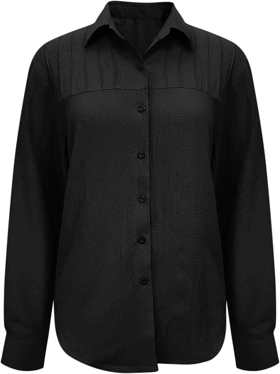 Womens Summer Tops Long Sleeve V Neck Shirts Loose Fit Drop Shoulder Blouses Casual Tunic 2024 Fall Fashion Outfits