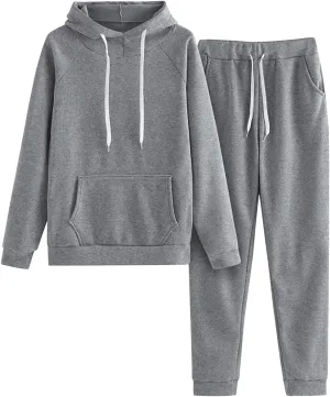 Womens Two Piece Lounge Sets Long Sleeve V Neck Elastic Waist Button Down Sweatshirts with