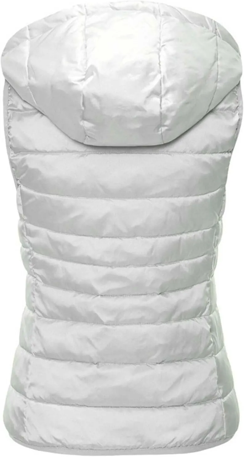 Women's Winter Down Vest Lightweight Packable Puffer Vest Warm Down Jackets Plus Size Fashion Waistcoat with Hood