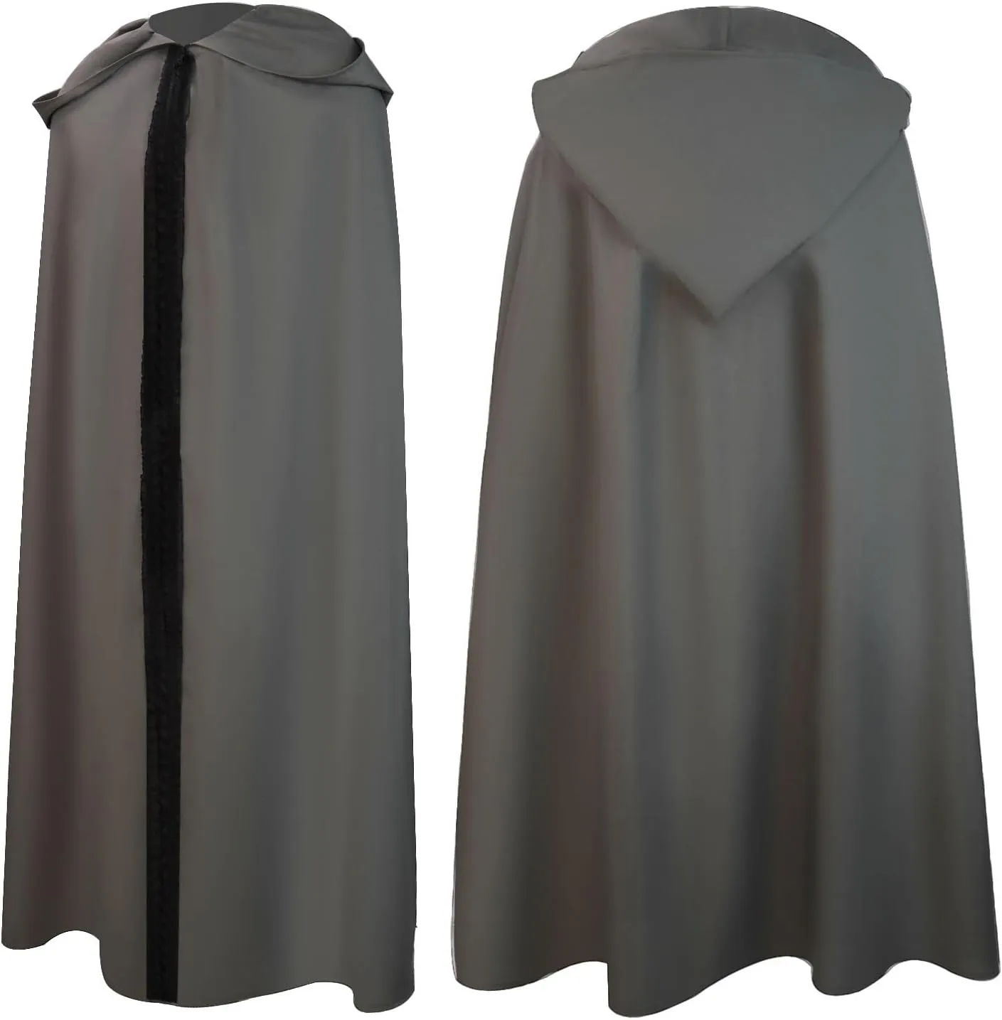 XUNRYAN 2024 Halloween Cloak Unisex Adult Cape Renaissance Medieval Costume Hooded Robe Cosplay Outfits Capes for Women Men