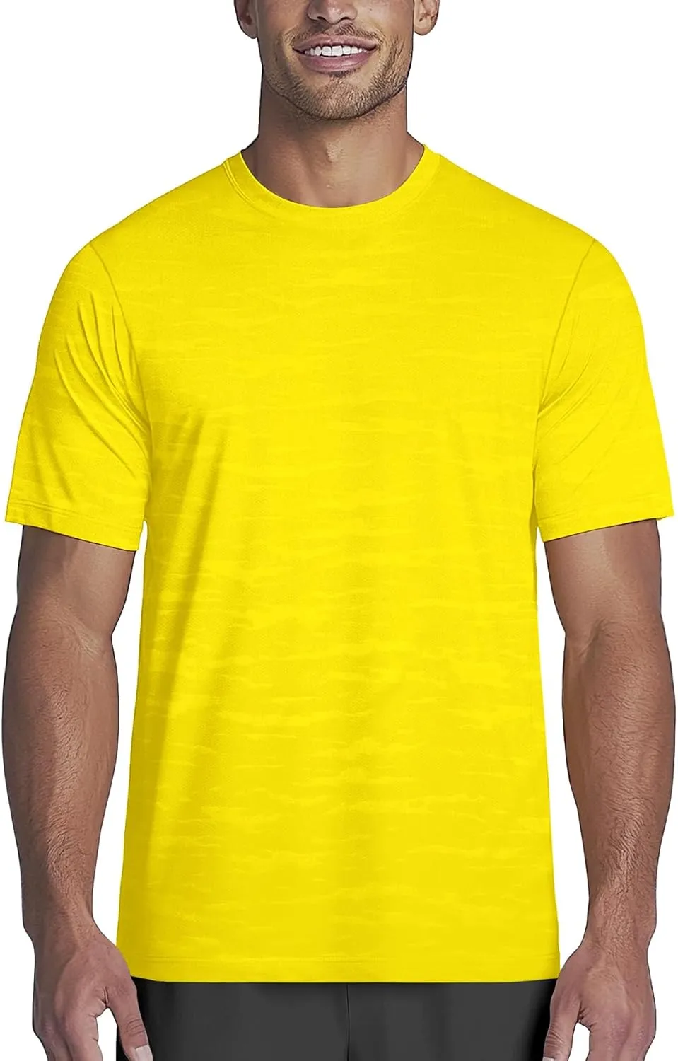 Zengjo Mens Athletic Shirts Short Sleeve Moisture Wicking Gym Workout Running Crewneck T-Shirt Quick Dry Sports Fitted Tee