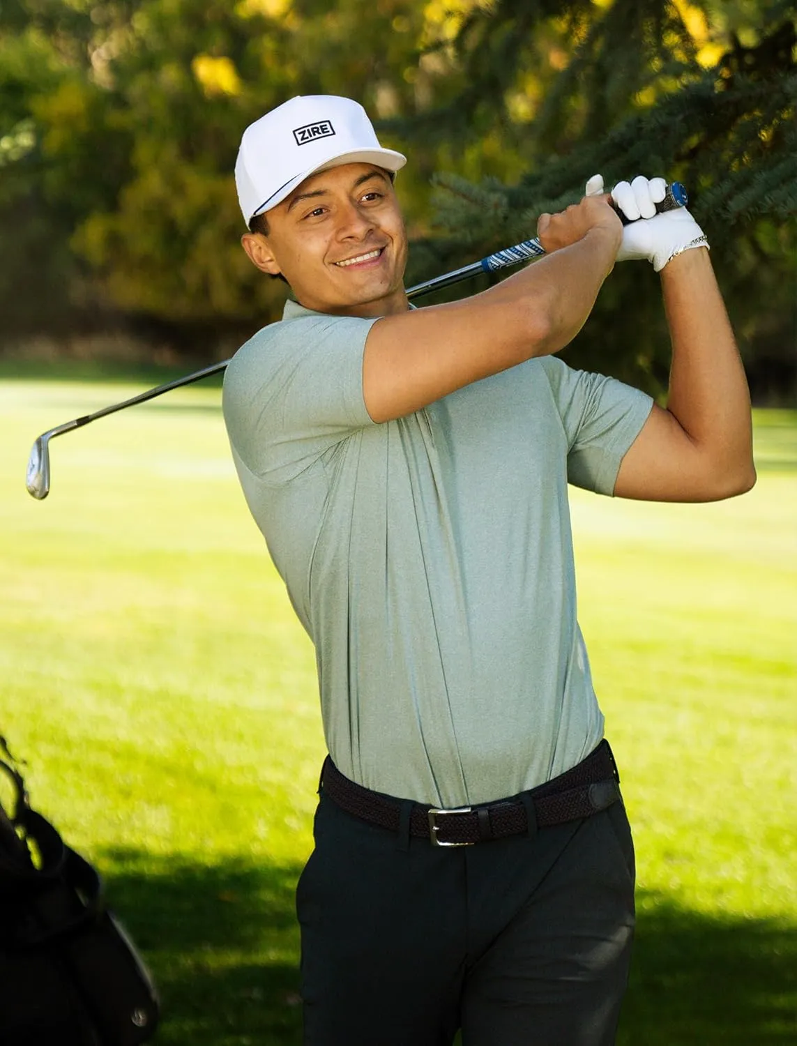 ZIRE Golf Men's Performance Polo | Dry Fit Short Sleeve Shirt | Moisture-Wicking Golf Shirt for Men | UPF 50  | 4-Way Stretch