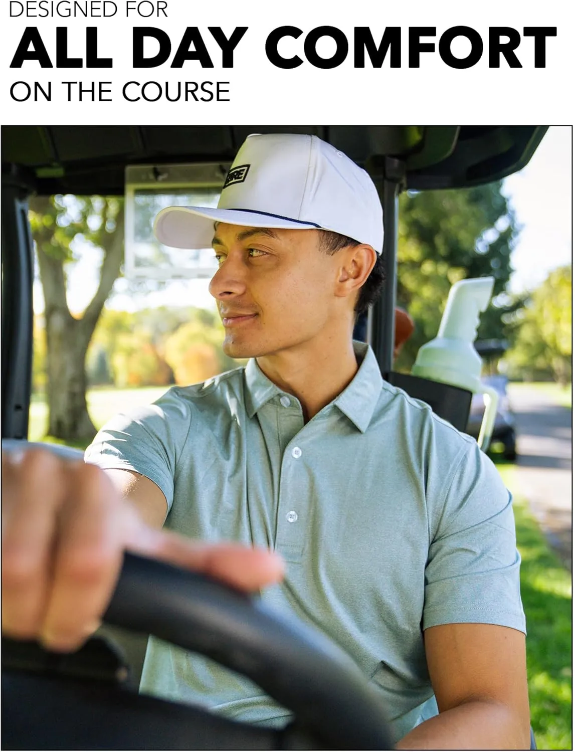 ZIRE Golf Men's Performance Polo | Dry Fit Short Sleeve Shirt | Moisture-Wicking Golf Shirt for Men | UPF 50  | 4-Way Stretch